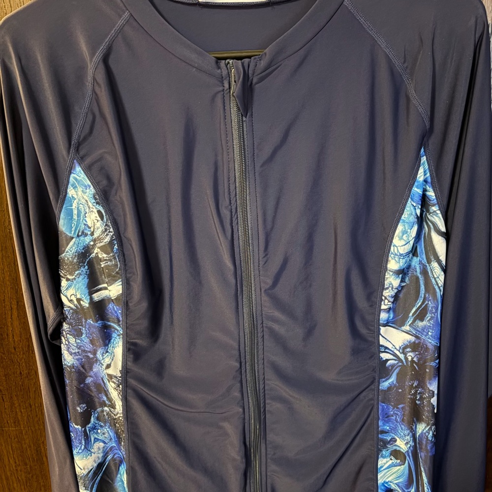Women's Blue and Black UV Shirt